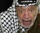 Arabische Stadt entfernt Straßenschild mit dem Namen Yasser Arafat