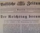 Zeitgeschichte in den Israel Nachrichten: Die Vossische Zeitung, Ausgabe Berlin, am Dienstag, 28. Februar 1933