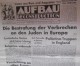 Der Aufbau titelt am Freitag, den 1. September 1944: Die Bestrafung der Verbrechen an den Juden in Europa