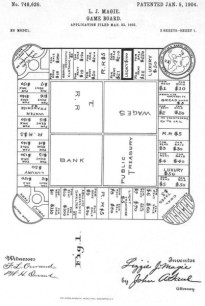 Der Originalspielplan  mit dem US Patent von 1904