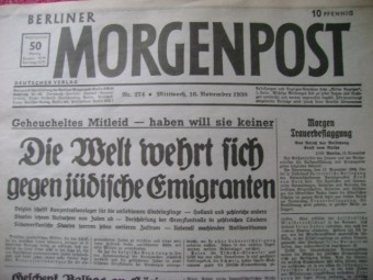 Berliner Morgenpost November 1938. Foto: Archiv/RvAmeln