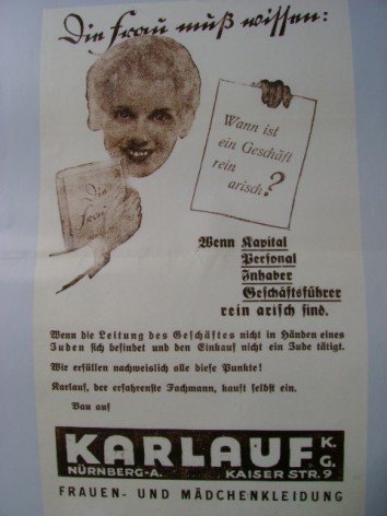 Propagandablatt zur Arisierung vom November 1938. Foto: Archiv/RvAmeln