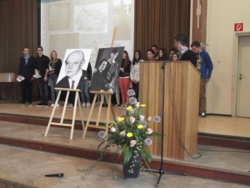 Gedenkveranstaltung für Eugen Berl in der Aula des Wendalinums in St. Wendel. Foto: Bodo Bost