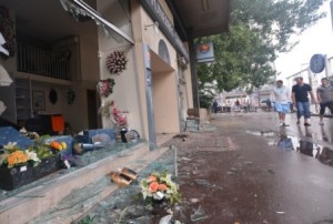 Zerstörtes jüdisches Geschäft in Sarcelles 2014. Foto: Cnaan Liphshiz