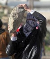 Palästinenser Steine und Felsenwerfer