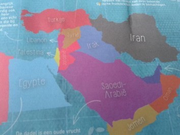 Landkarte Naher Osten ohne Israel.