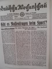 "Deutsche Wochenschau", Ausgabe vom 5. August 1936 aus Berlin. Foto: Archiv/RvAmeln