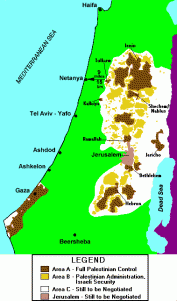 Die drei Zonen in Judäa und Samaria