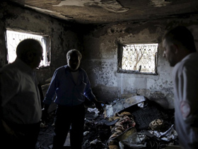 Das Haus der Familie Dawabshe nach dem Brandanschlag (Foto: Reuters)