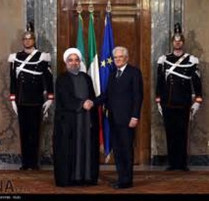 Irans Präsident Rohani in Rom. Foto: Agentur