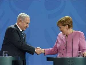 PM Netanyahu und Kanzlerin Merkel bei der Pressekonferenz. Foto: GPO