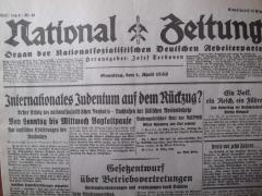 "National Zeitung" Boykott jüdischer Geschäfte. Foto: Archiv/RvAmeln