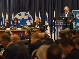 Netanyahu bei seiner Ansprache. Foto: GPO/ Kobi Gideon