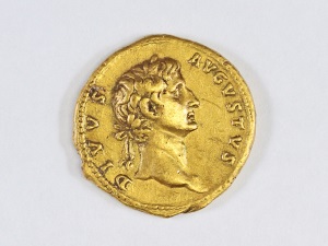 Die gefundene Goldmünze. Foto: Israel Antiquities Authority