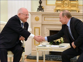Präsident Rivlin und Präsident Putin. Foto: GPO/ Mark Neiman