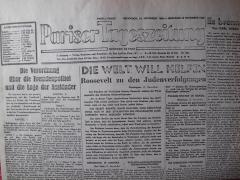 Pariser Tageszeitung am 16. November 1938. Foto: Archiv/RvAmeln