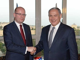 Die Ministerpräsidenten Sobotka und Netanyahu (Foto: GPO/Amos Ben Gershom)