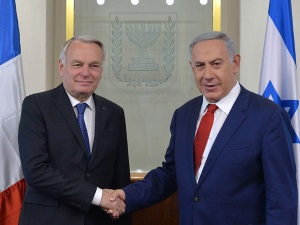 PM Netanyahu und Jean-Marc Ayrault in Jerusalem. Foto: GPO/Kobi Gideon