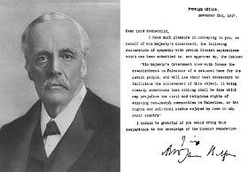 Lord Balfour und die Deklaration