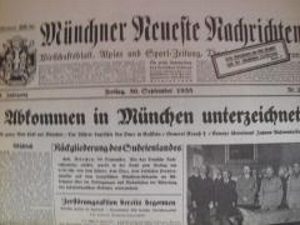 Münchner Neueste Nachrichten" am Freitag, 30. September 1938. Foto:n Archiv/RvAmeln